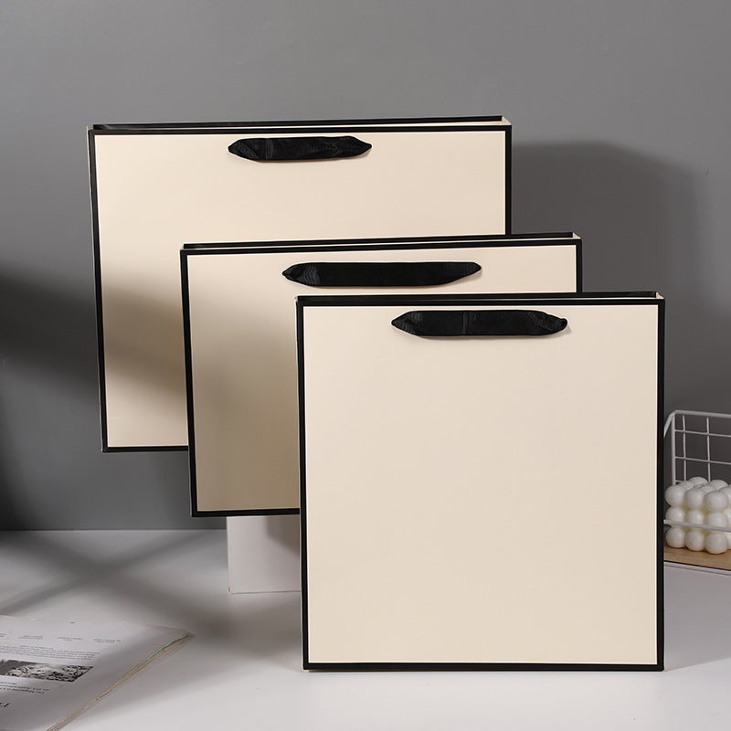 Spot Simple Large Handbag Clothing Store Shopping Paper Bag Gift Bag Hand Packaging Bag Cosmetics - Image 3